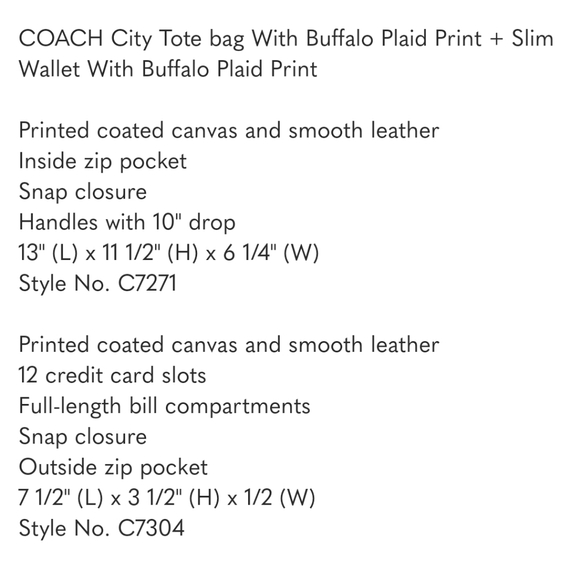 Coach City Tote and matching wallet - Picture 8 of 8